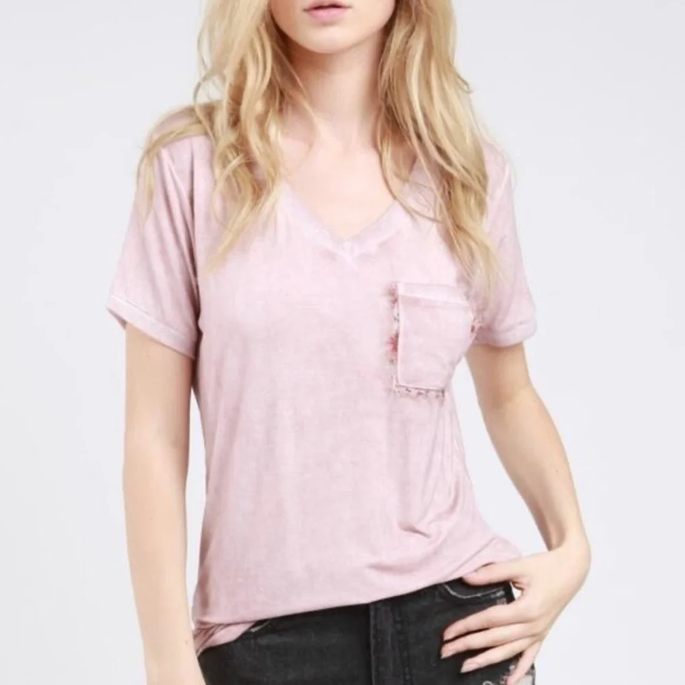 POL Short Sleeve Pocket Tee in BLUE - Picture 5 of 5